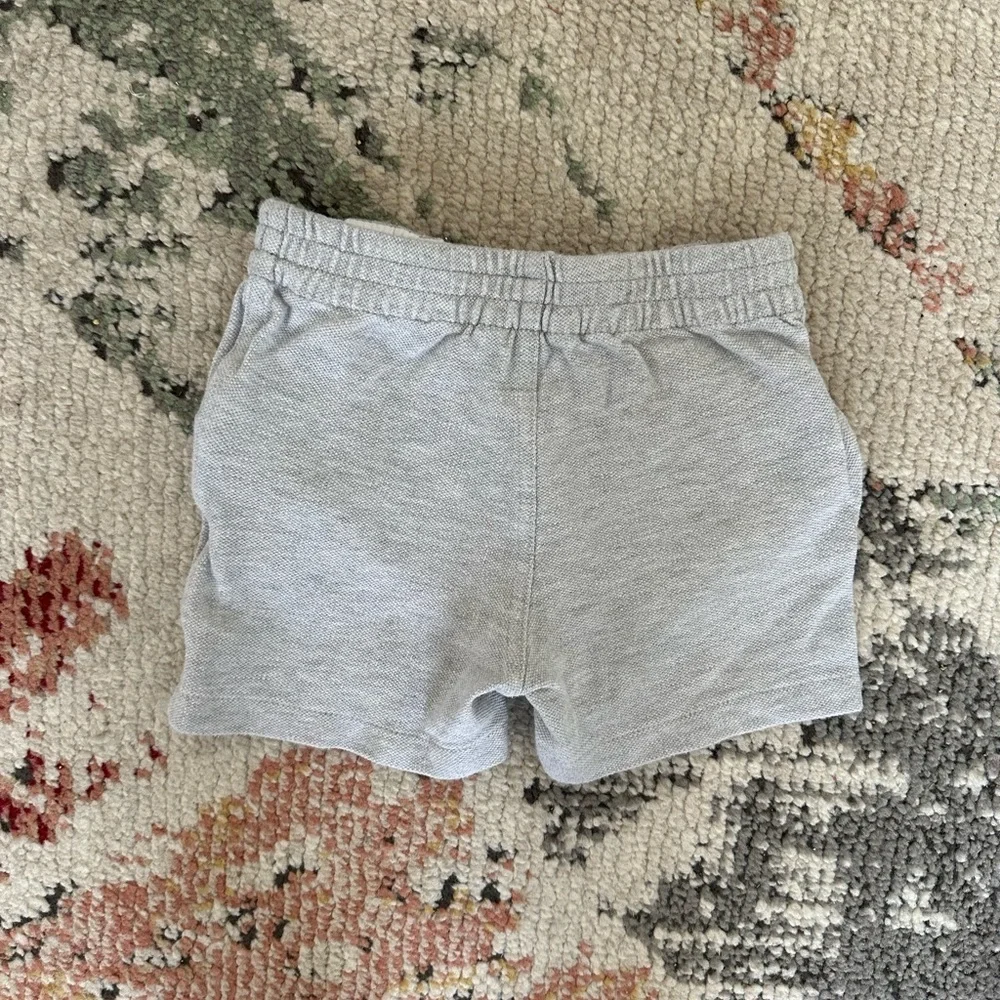 Ralph Lauren 12 Month Baby Boy Gray Knit Oxford Pull On Shorts